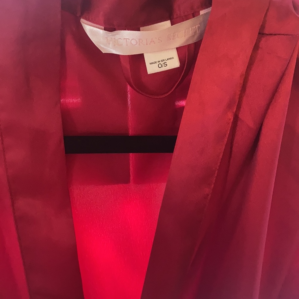 Victoria Secret Red Satin Robe - Picture 2 of 4